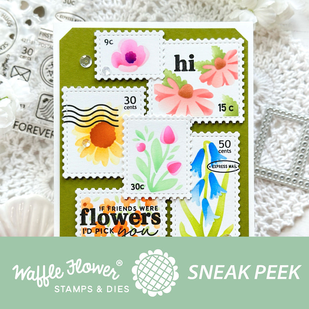 Intro to April Release - Day 2 - Postage Collage Wild Flowers