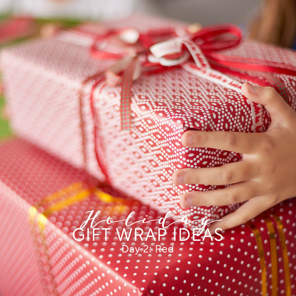 Holiday Gift Wrap Ideas - Day 2: Red