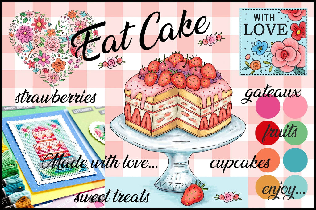 Susan Bates - Designing the “Eat Cake” Patterns for StitchableCards