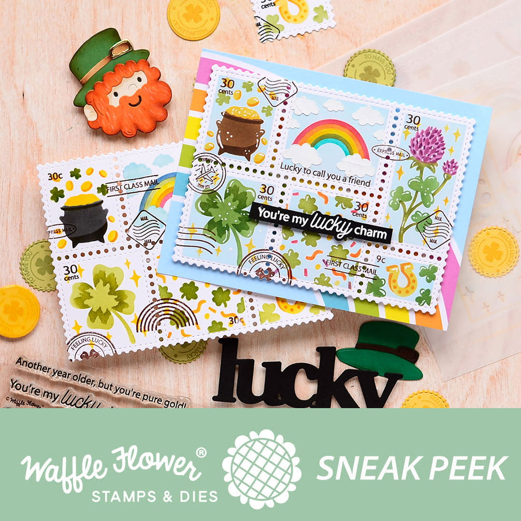 Intro to February Release - Day 1 - Postage Collage - Lucky