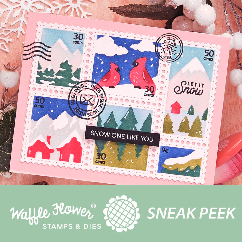 Intro to November Release - Day 1 - Postage Collage Snowy