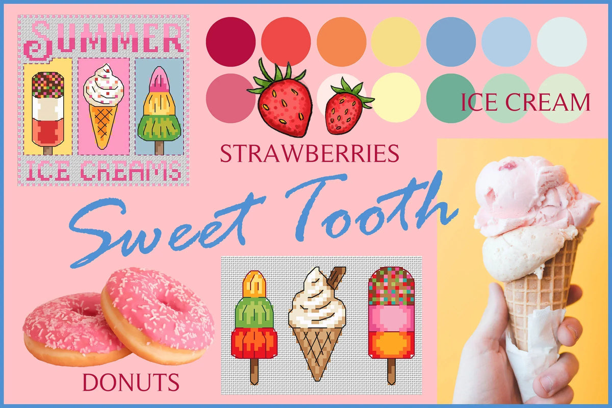 Susan Bates - Designing the “Sweet Tooth” Patterns for StitchableCards ...
