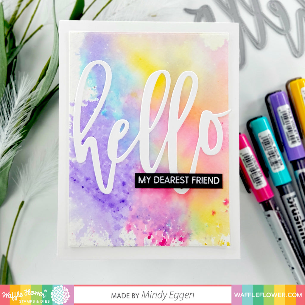 Ideas for Oversized Hello Stamp Set by Mindy Eggen