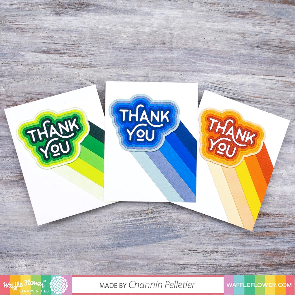 Start To Finish: Ombre Thank You Cards feat. Rainbow Thank You Die