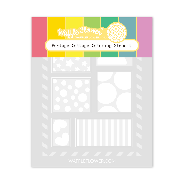 Postage Collage Coloring Postage Collage Coloring