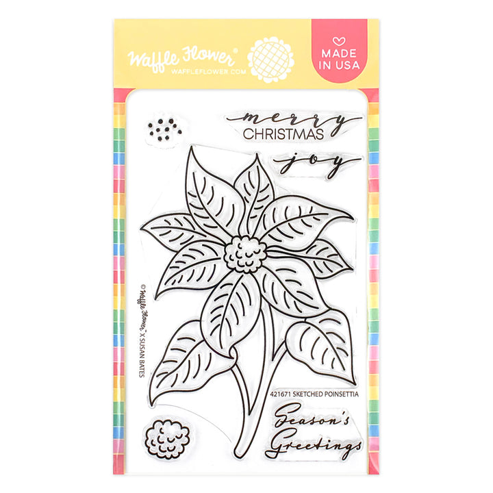 Sketched Poinsettia Sketched Poinsettia