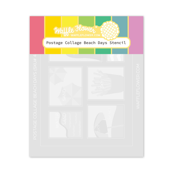 Postage Collage Beach Days Postage Collage Beach Days