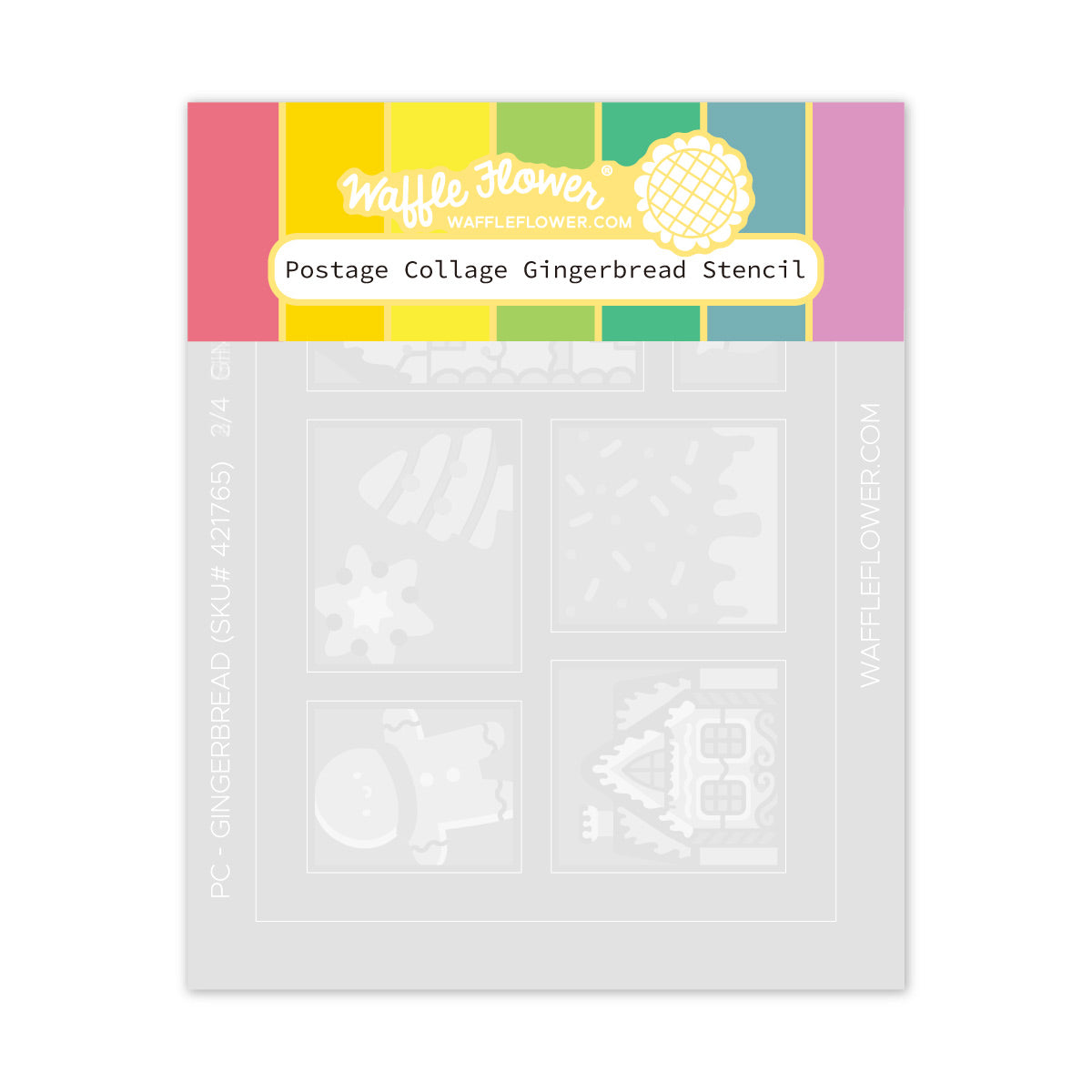 Postage Collage Gingerbread Stencil