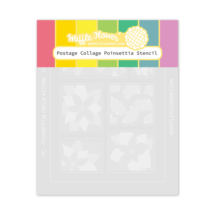 Postage Collage Poinsettia Postage Collage Poinsettia