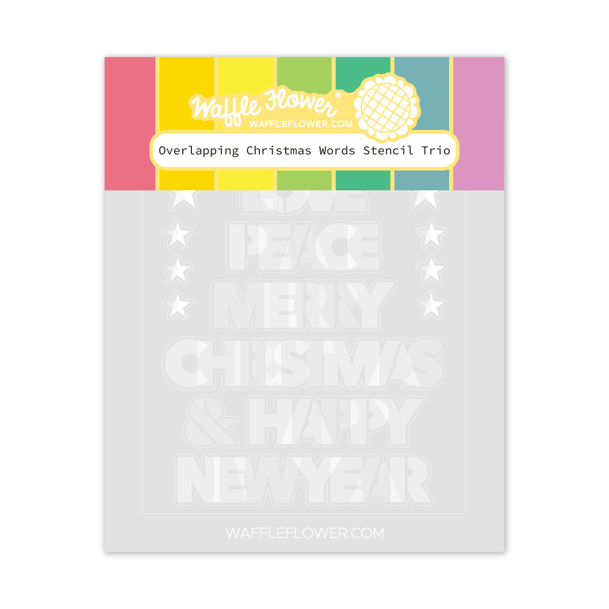 Overlapping Christmas Words Stencil Trio – WaffleFlower.com overlapping-christmas-words-stencil-trio-waffleflower-com