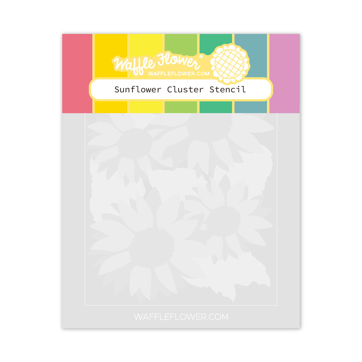 421868SunflowerClusterStencil_