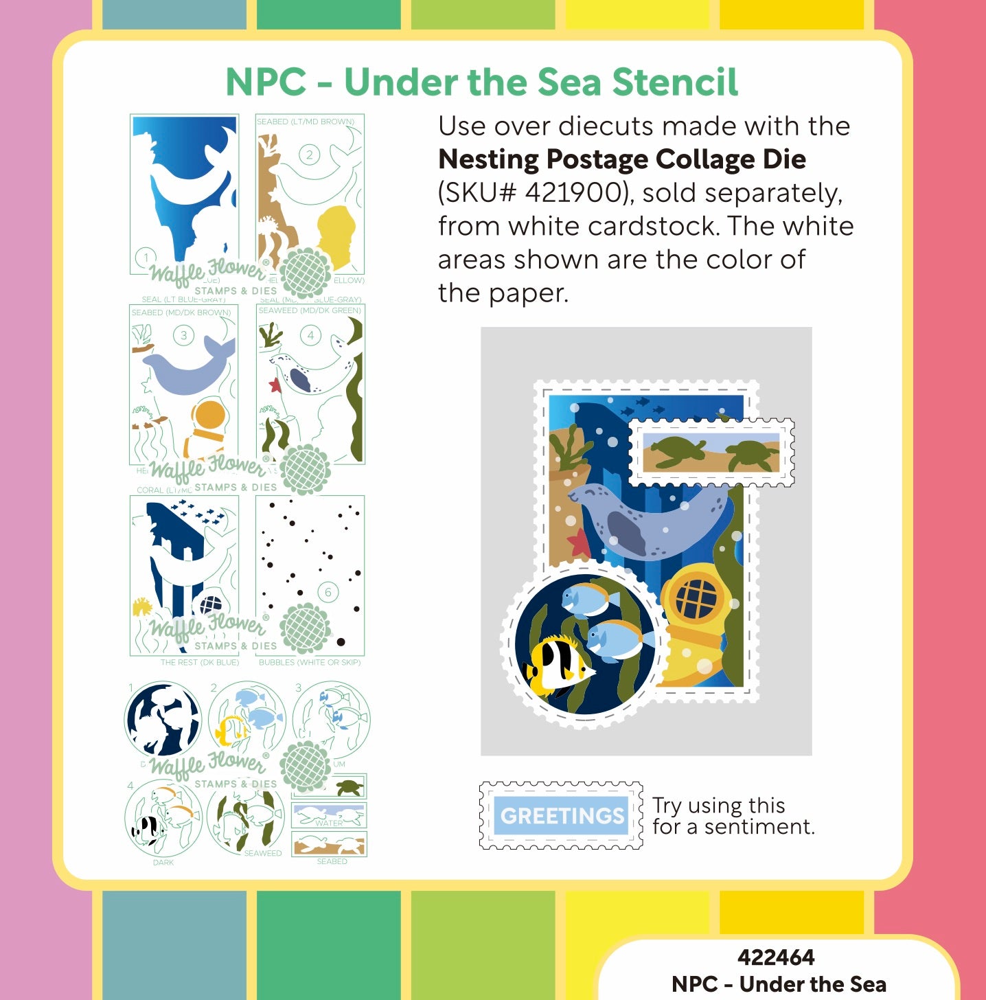 NPC - Under the Sea Stencil – WaffleFlower.com