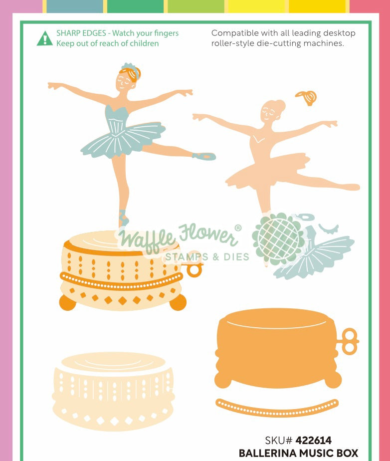 Ballerina Music Box Die – WaffleFlower.com