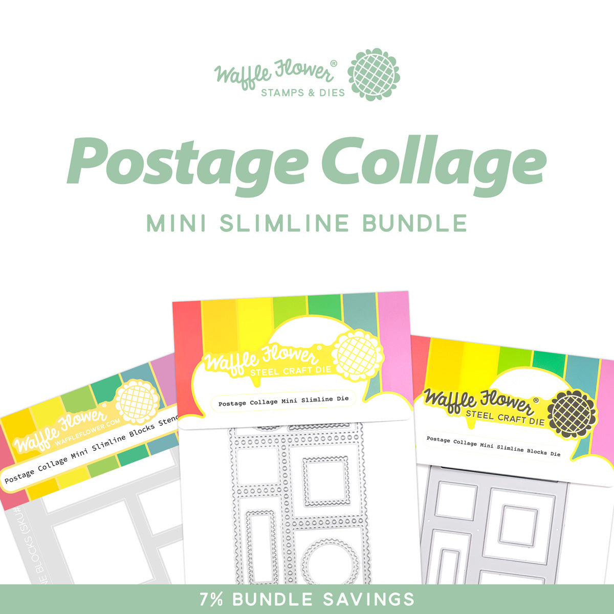 Postage Collage Mini Slimline Bundle – WaffleFlower.com