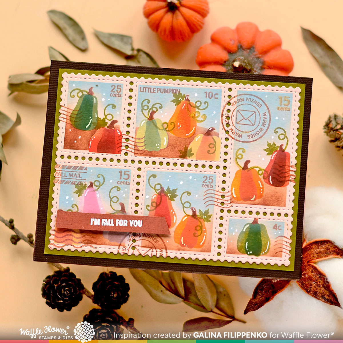 Postage Collage for Fall Stamp Set – WaffleFlower.com