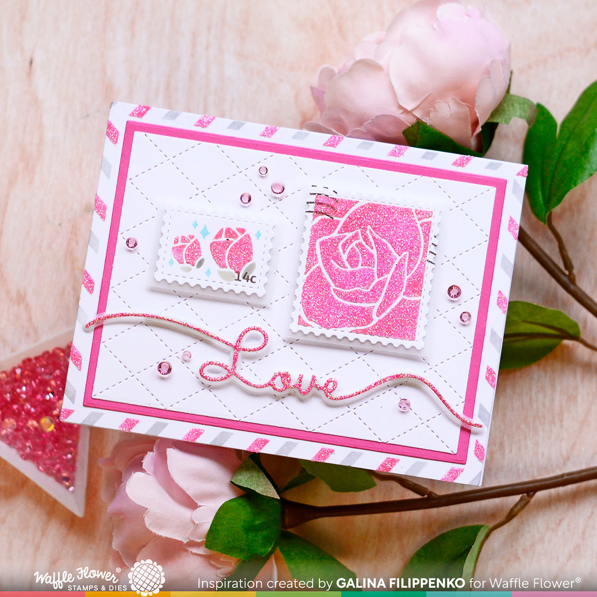 Surprise - 1 jolie enveloppe rose