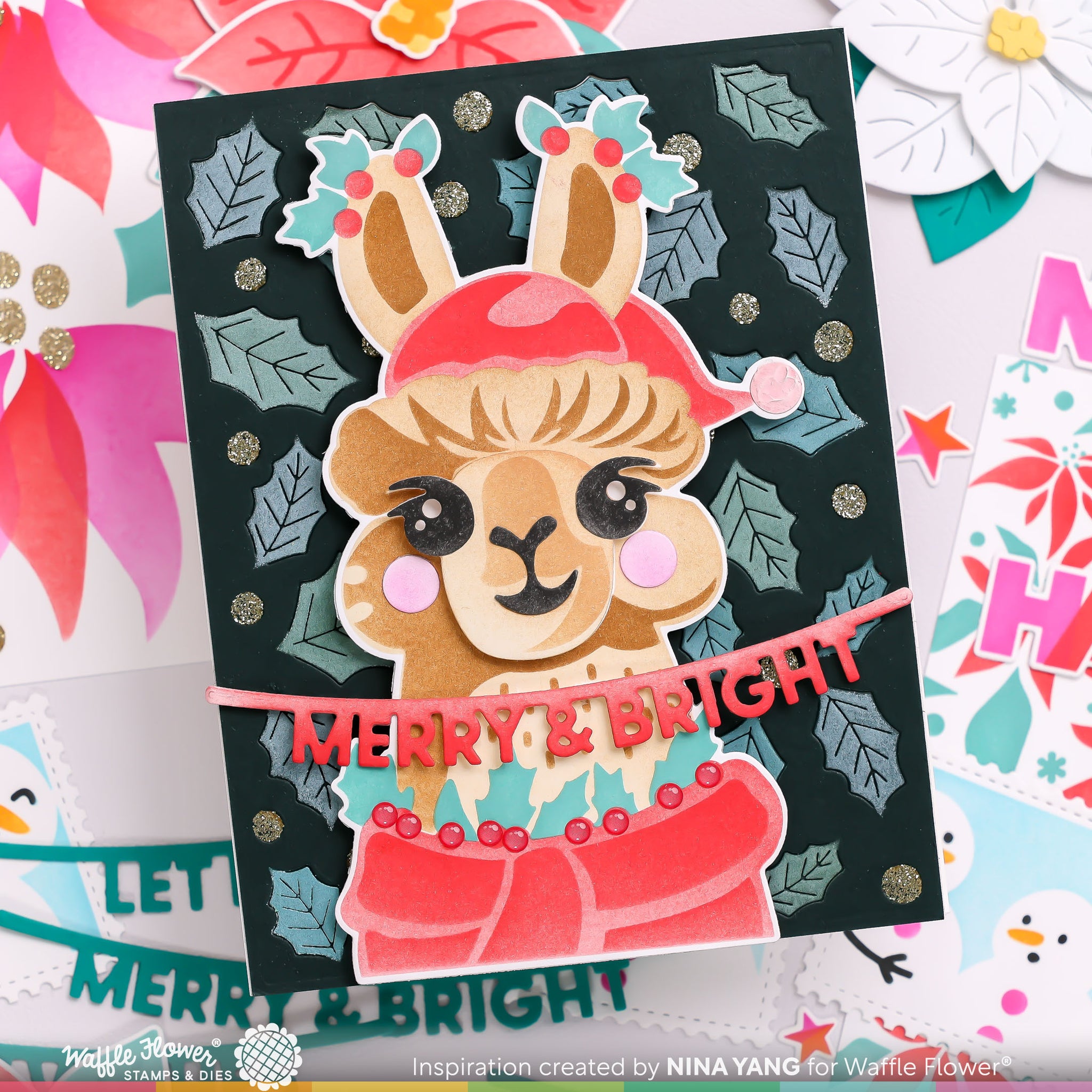 Holly Jolly Background Die – WaffleFlower.com