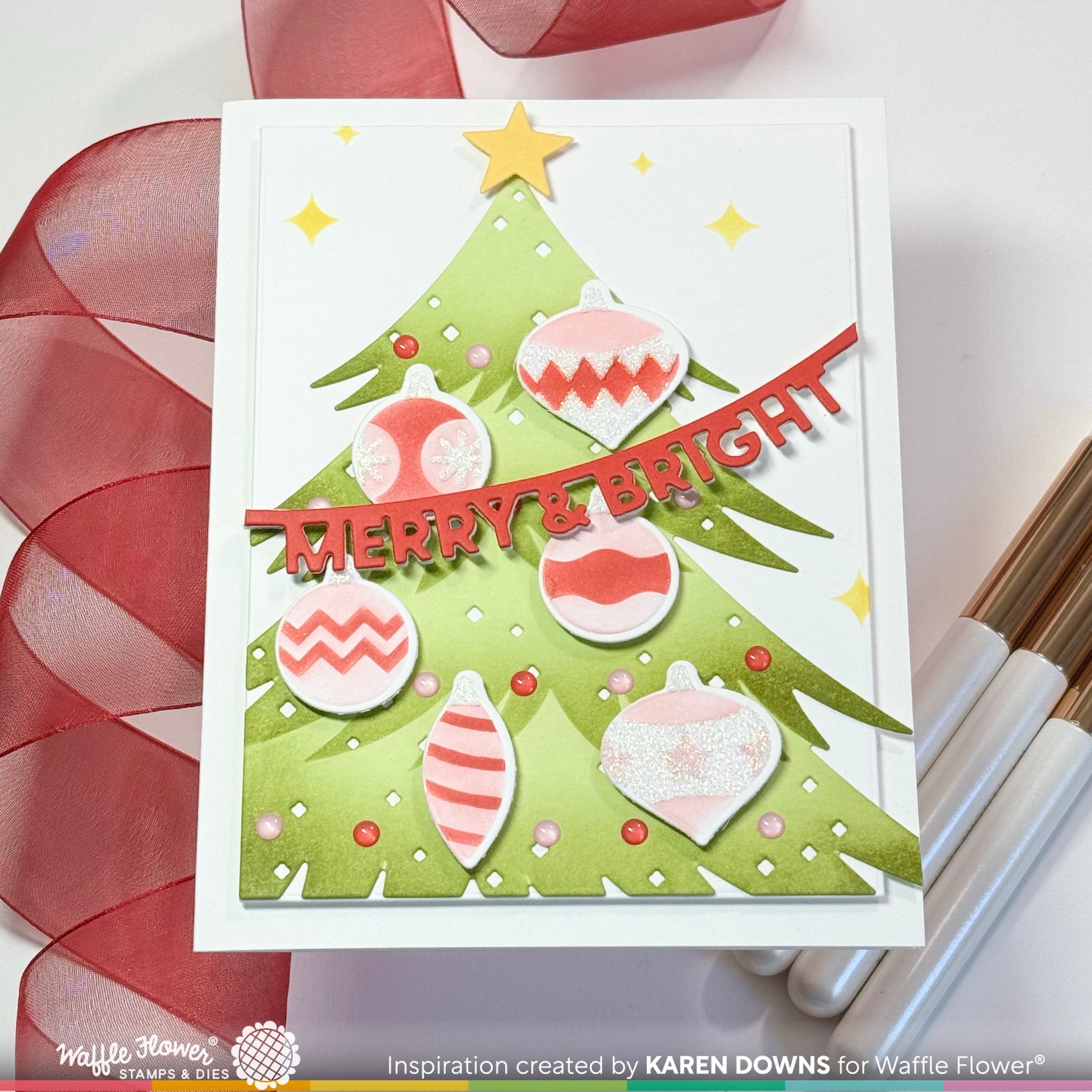 Retro Christmas Tree Die-n-stencil – WaffleFlower.com