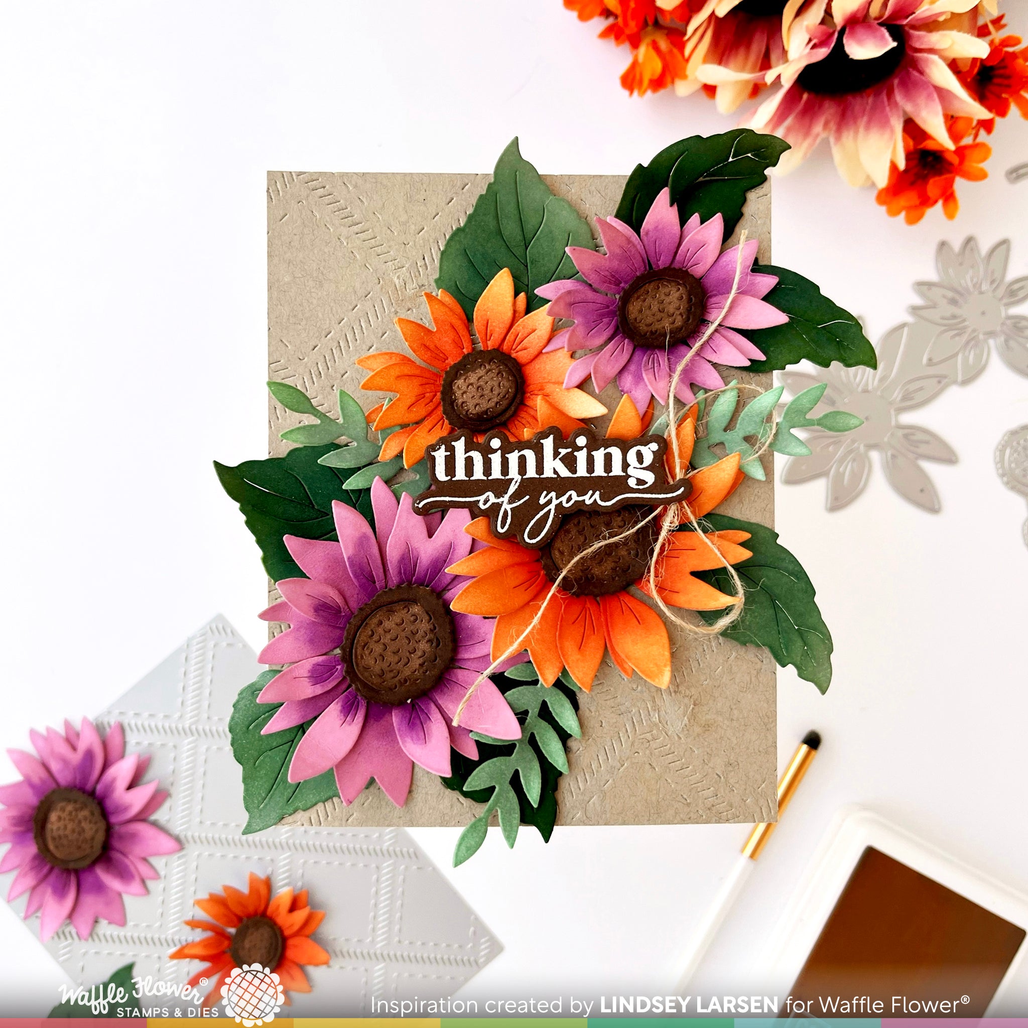 Sunflower Cluster Die-n-stencil – WaffleFlower.com