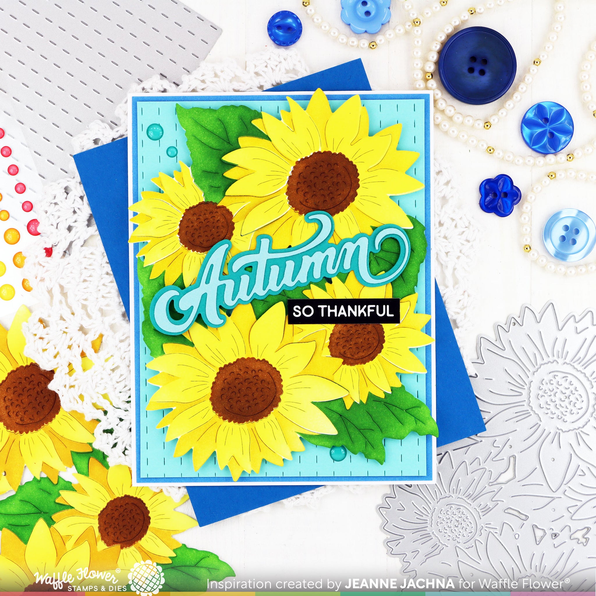 Sunflower Cluster Die – WaffleFlower.com