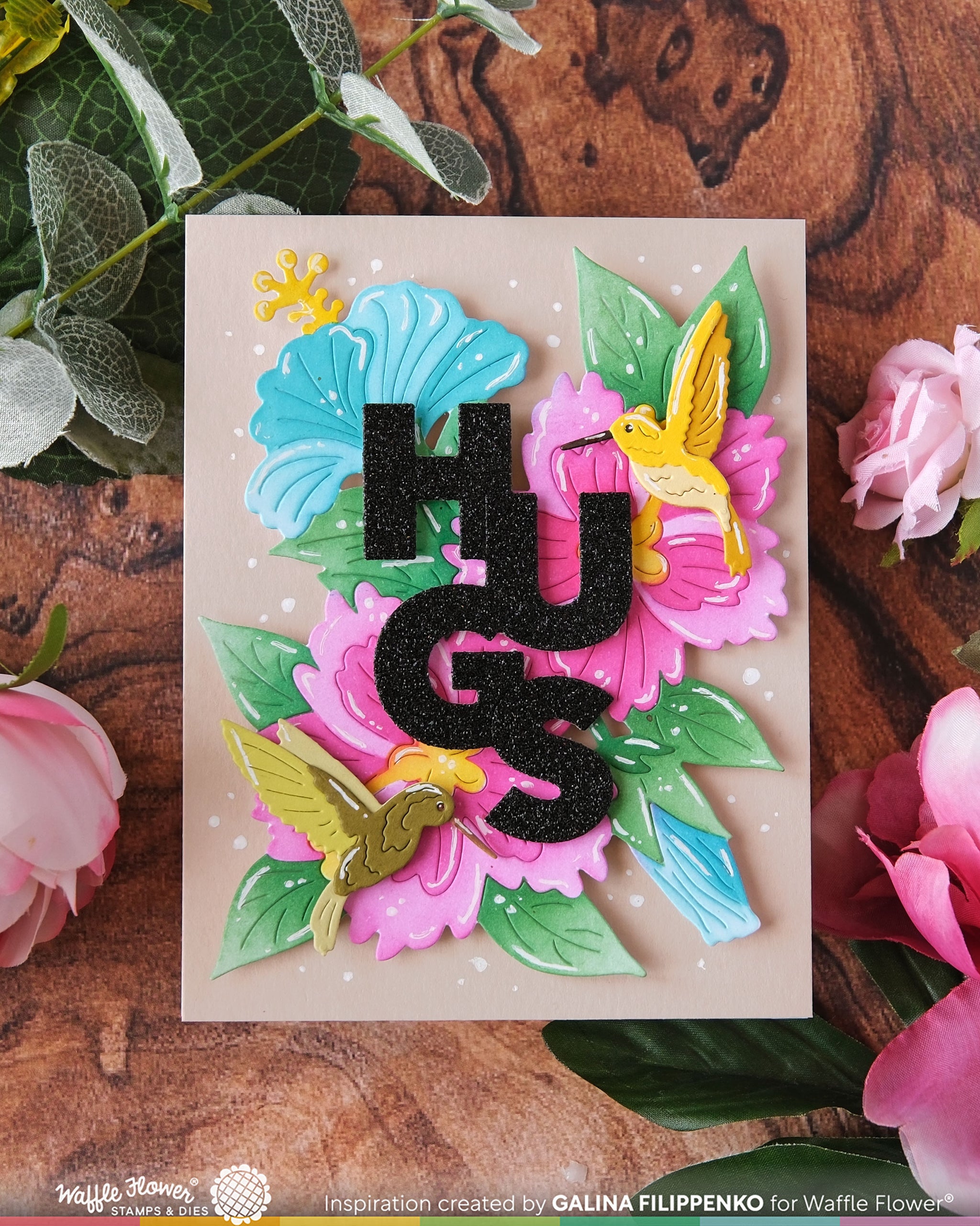 Overlapping Vertical Hugs Word Die – WaffleFlower.com