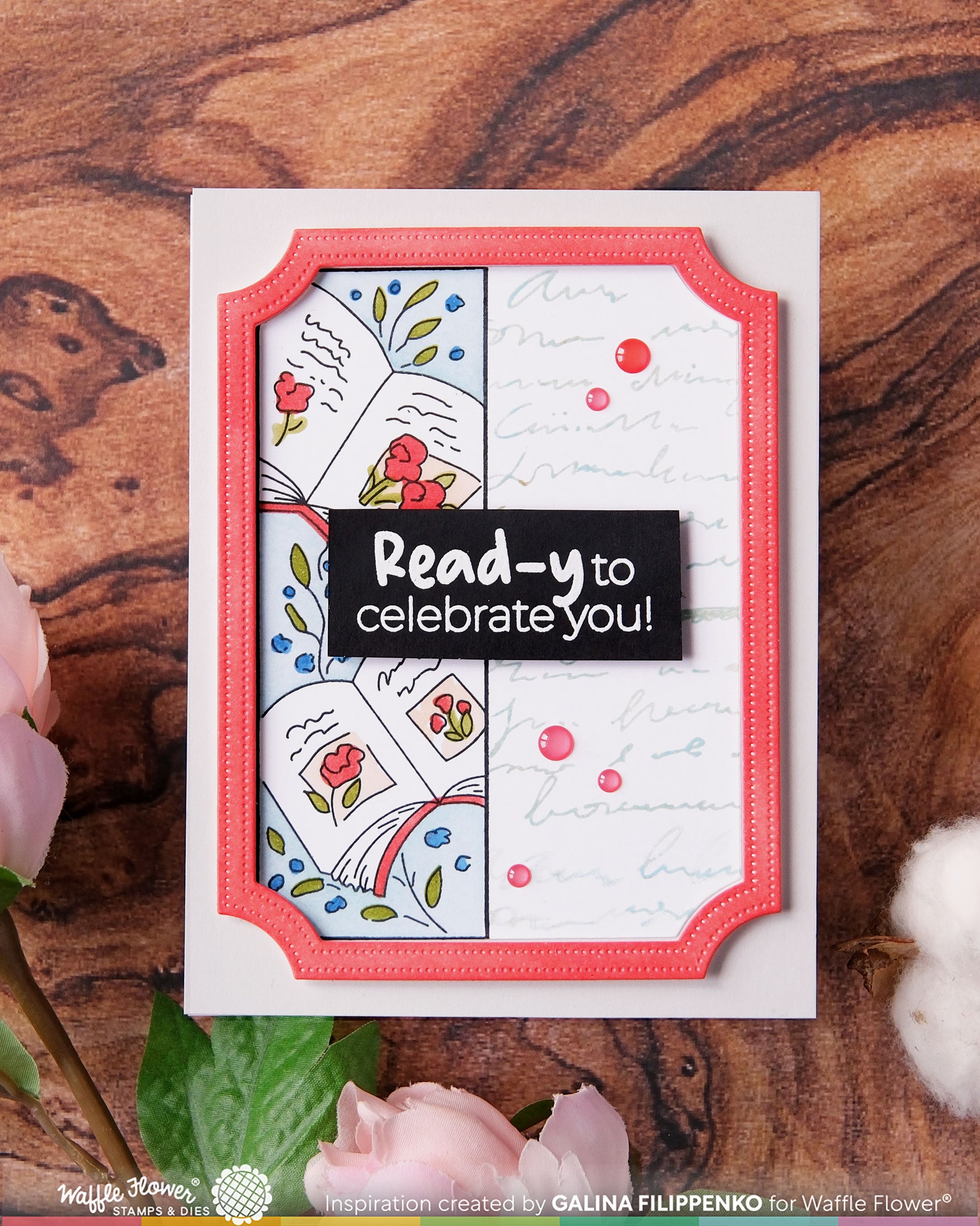 Inside Sentiments Book Lover Stamp Set – WaffleFlower.com