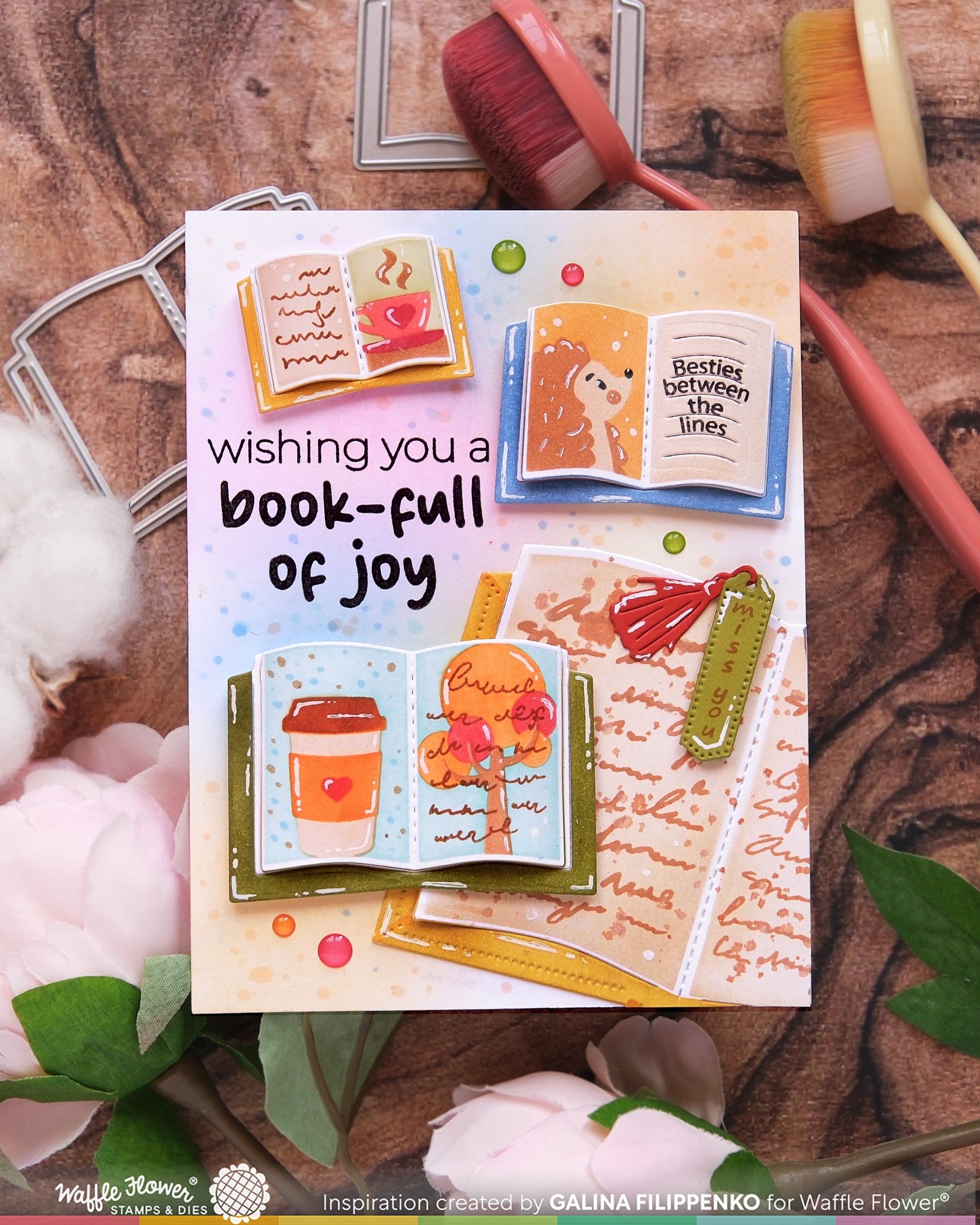 Open Book Trio Fall Stencil – WaffleFlower.com