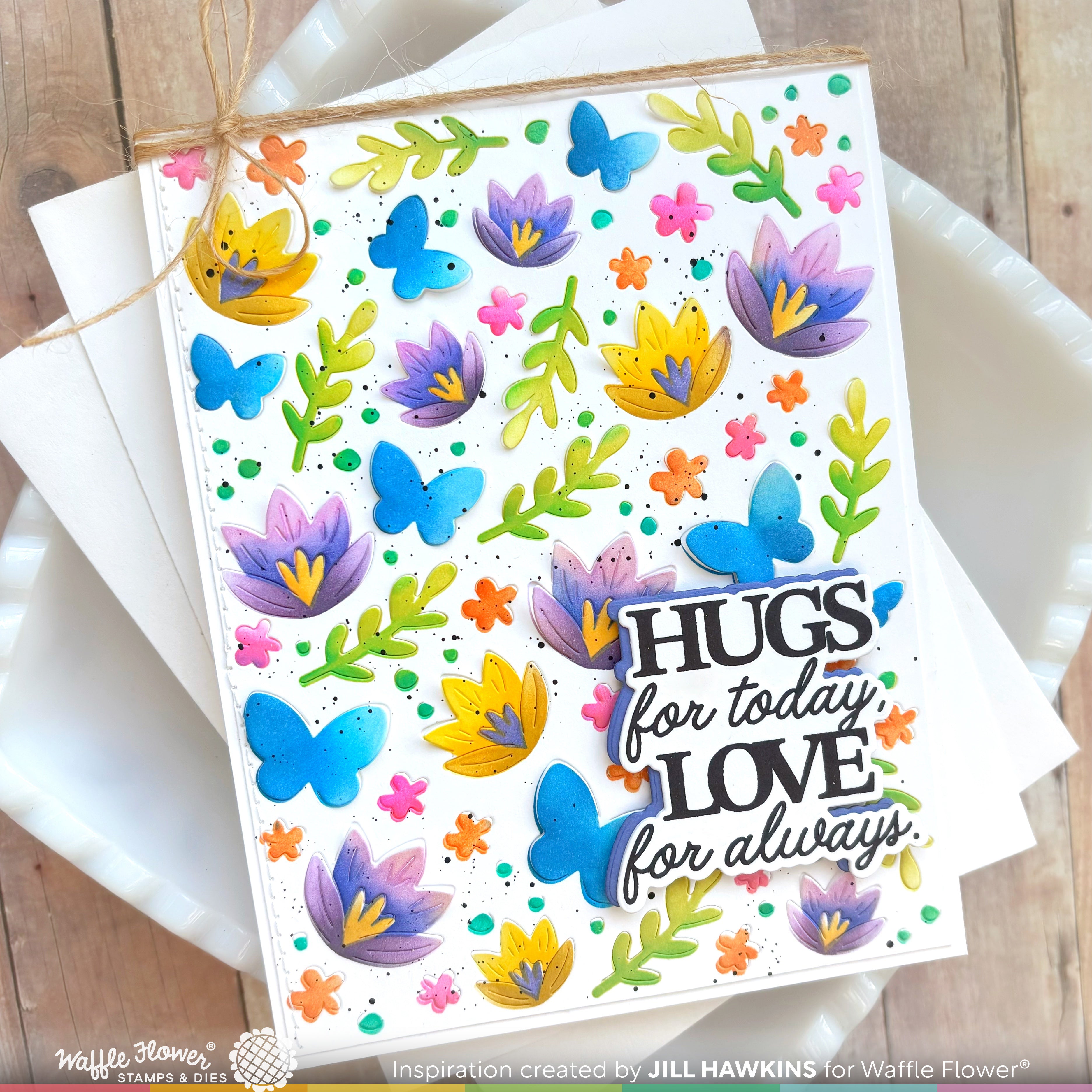 Paper Hug Sentiments Stamp Set WaffleFlower Com