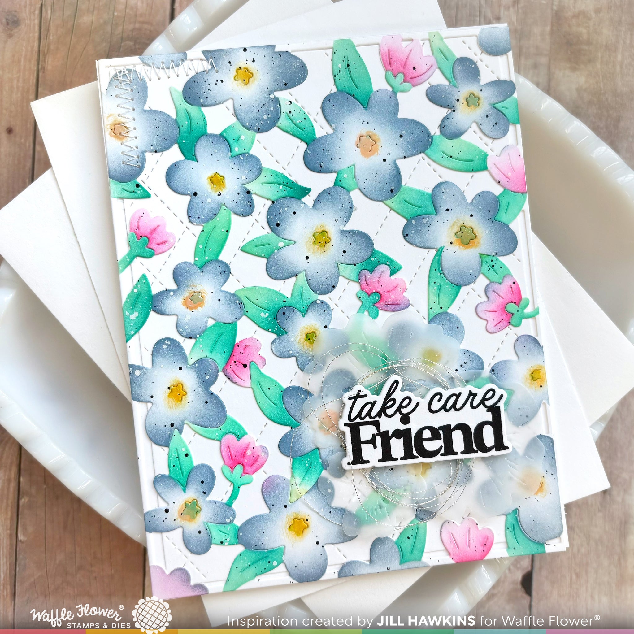 アルテニューSeasonal Bloom スタンプ・ダイ・フォルダー・ステンシル Mod Blossom Die-n-stencil – WaffleFlower.com