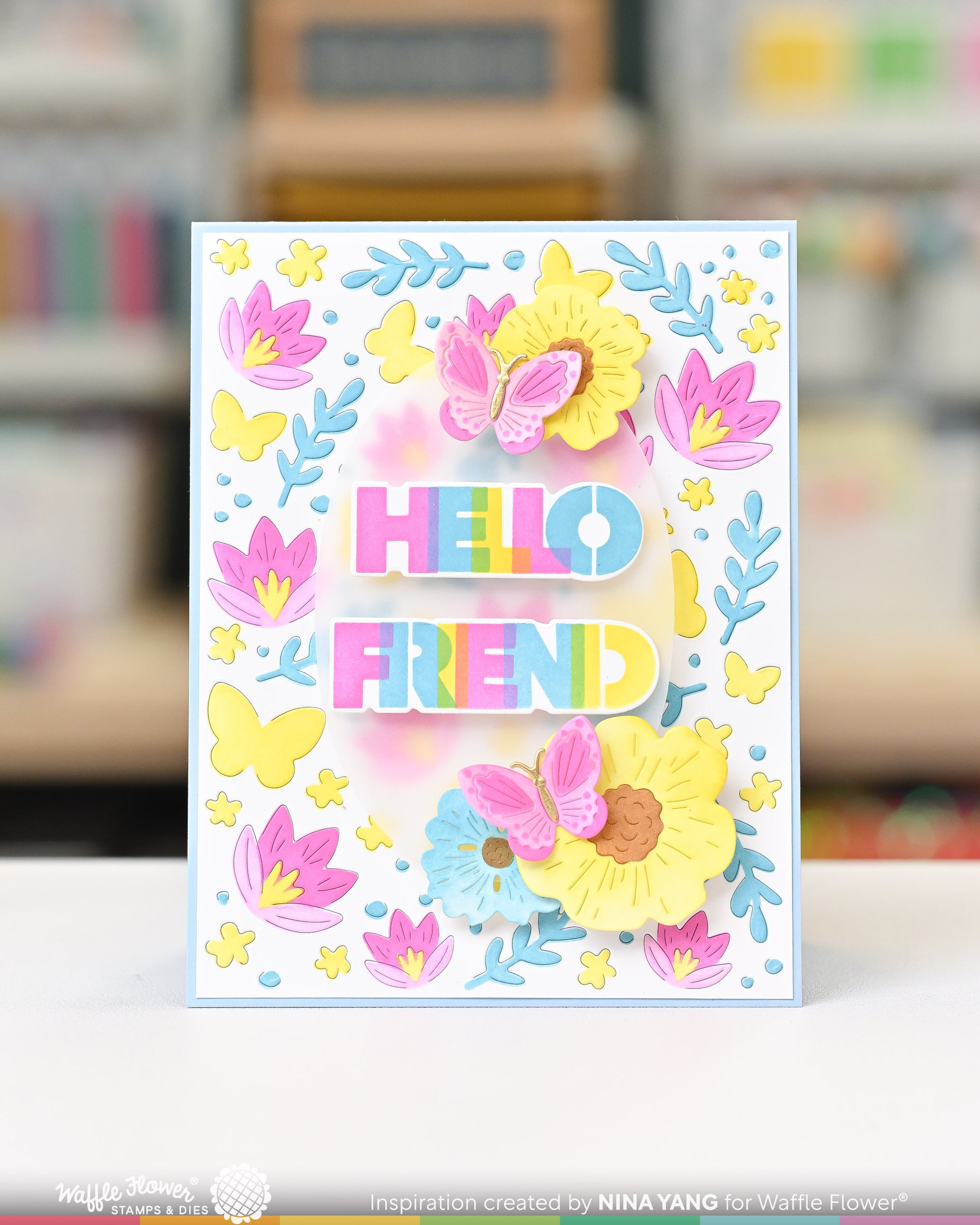 Overlapping Hello Friend Die-n-stencil – WaffleFlower.com