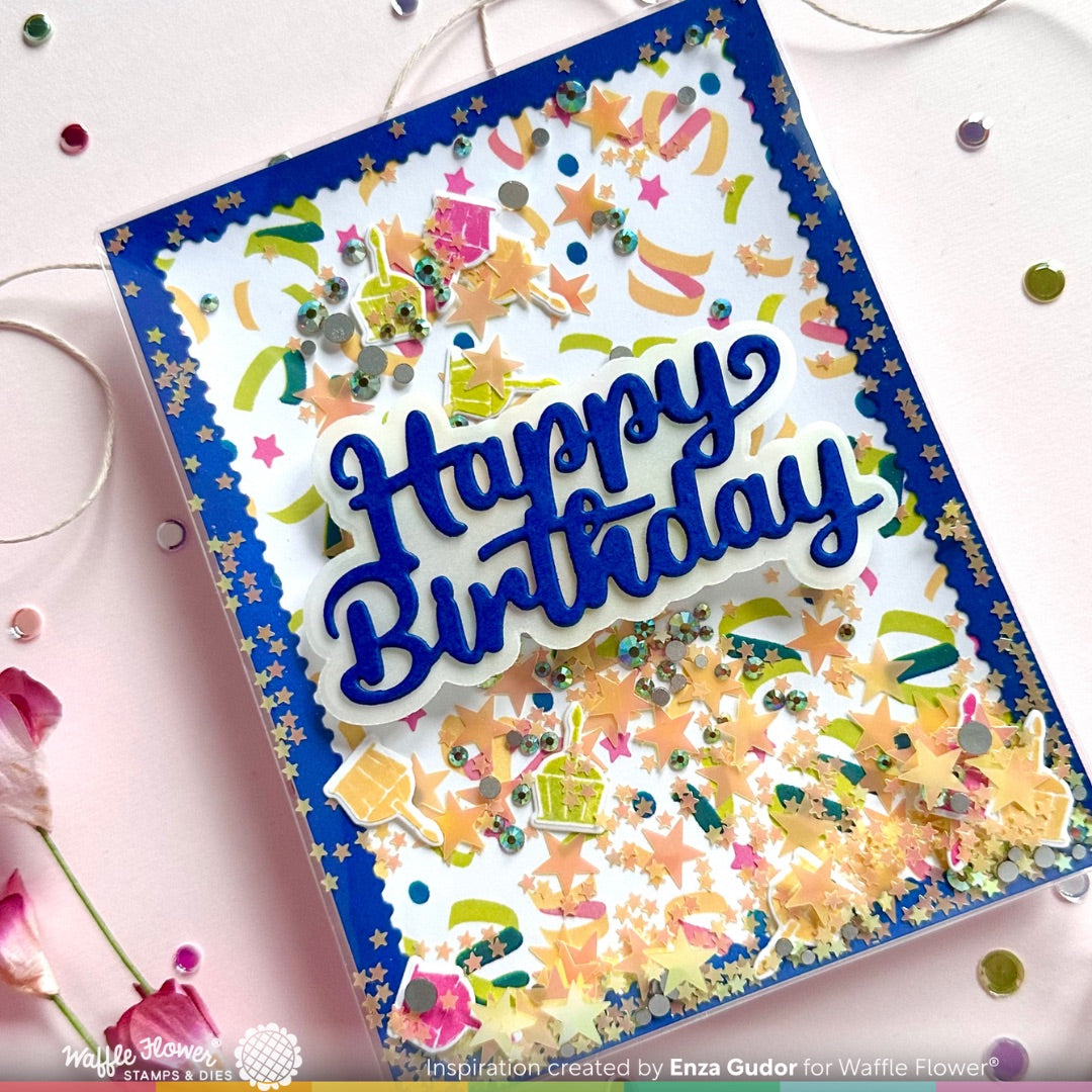 Confetti Script Birthday Mini Card Confetti Script Birthday Mini Card