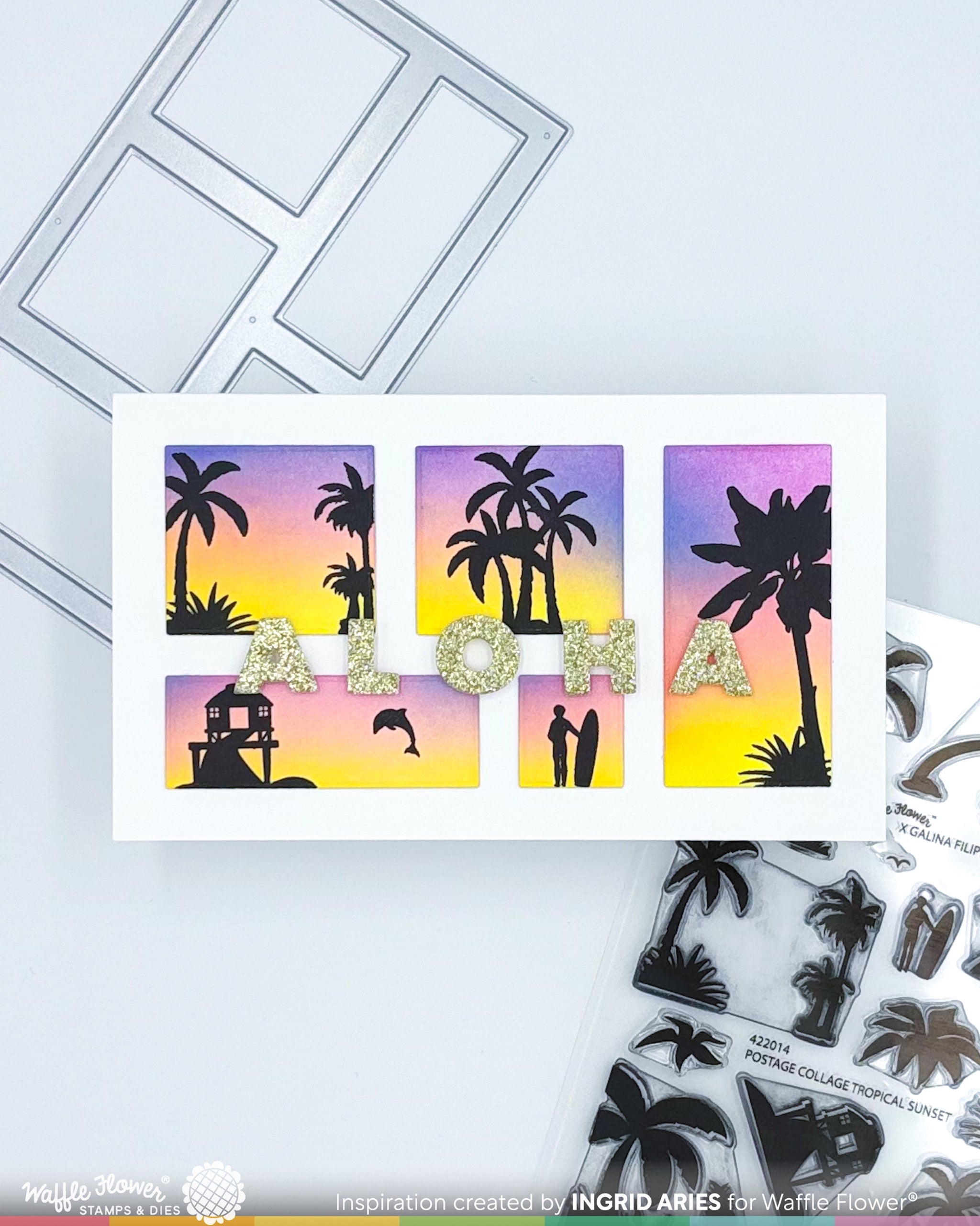 コレクション WaffleCampany Postage Collage Mini Slimline Blocks Die – WaffleFlower.com