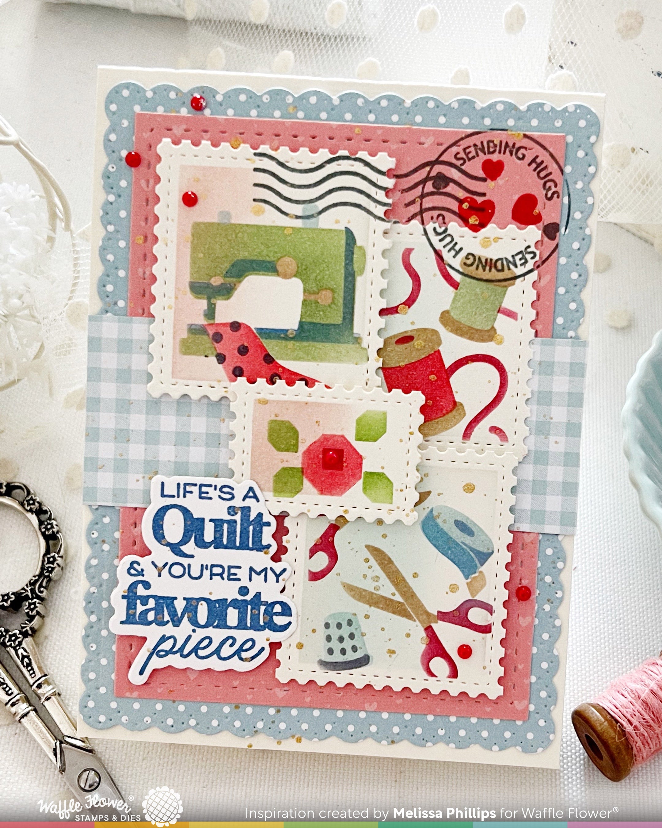 Quilted Hug Sentiments Combo – WaffleFlower.com