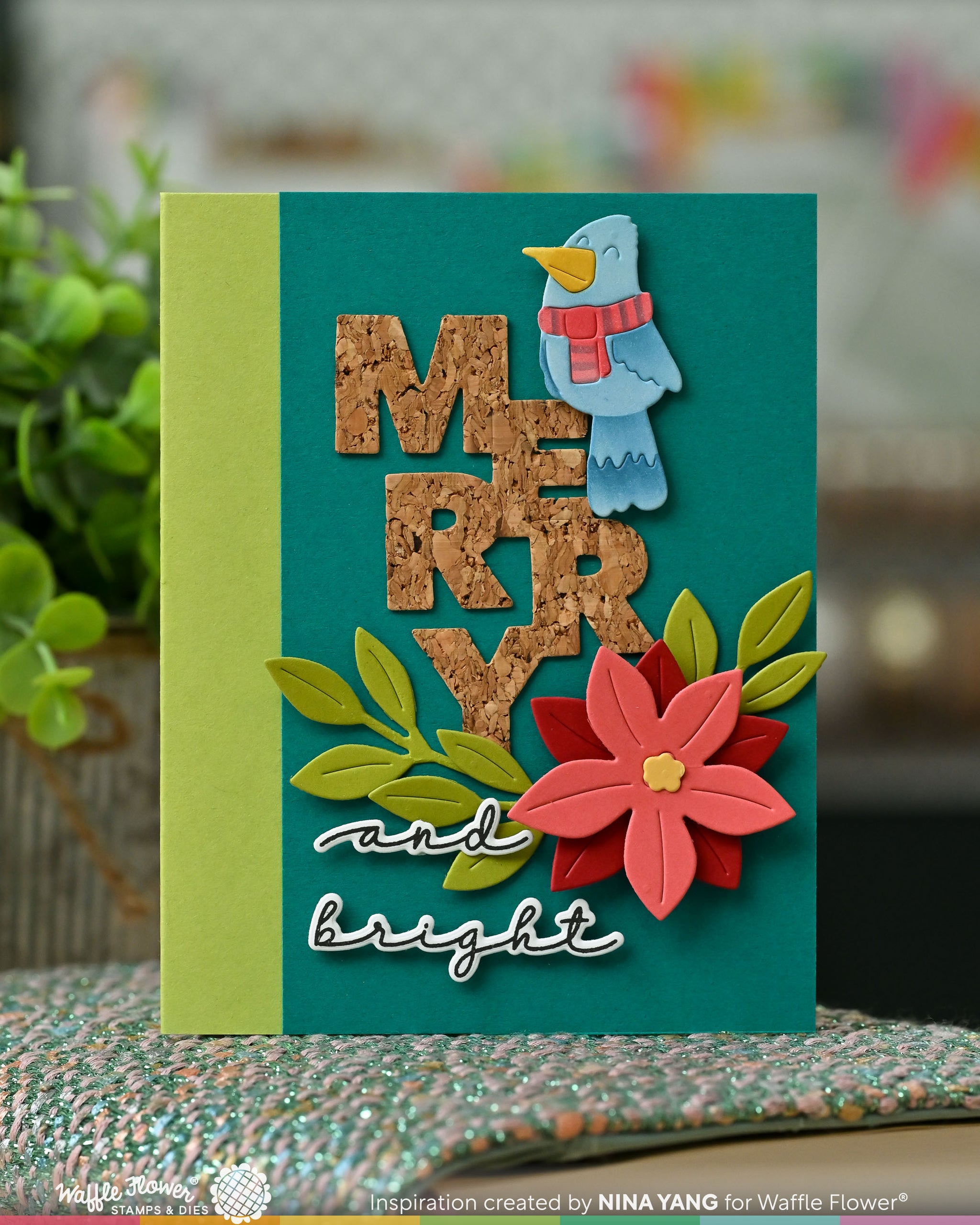 Overlapping Vertical Merry Word Die – WaffleFlower.com