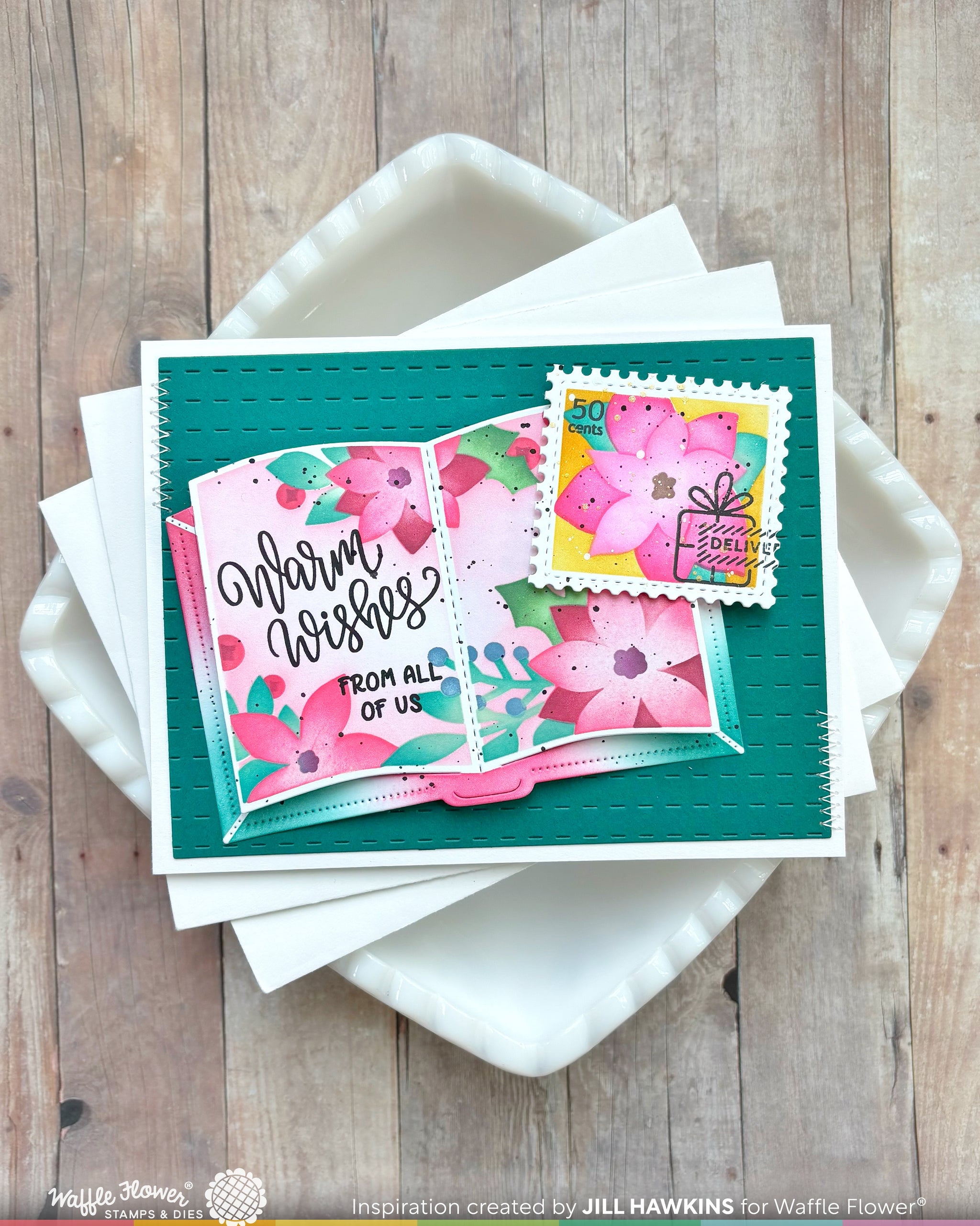 Open Book Holiday Sayings Stamp Set – WaffleFlower.com