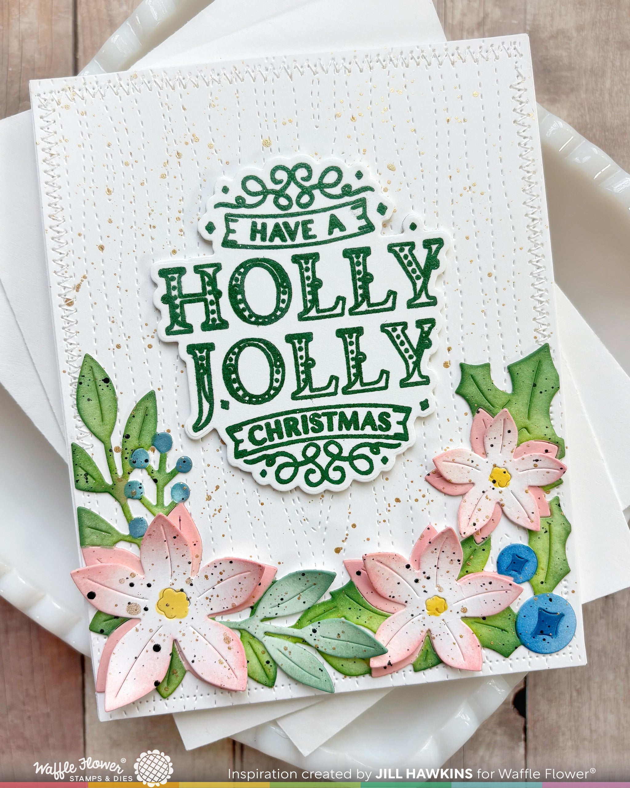 Poinsettia Frame Die-n-stencil – WaffleFlower.com