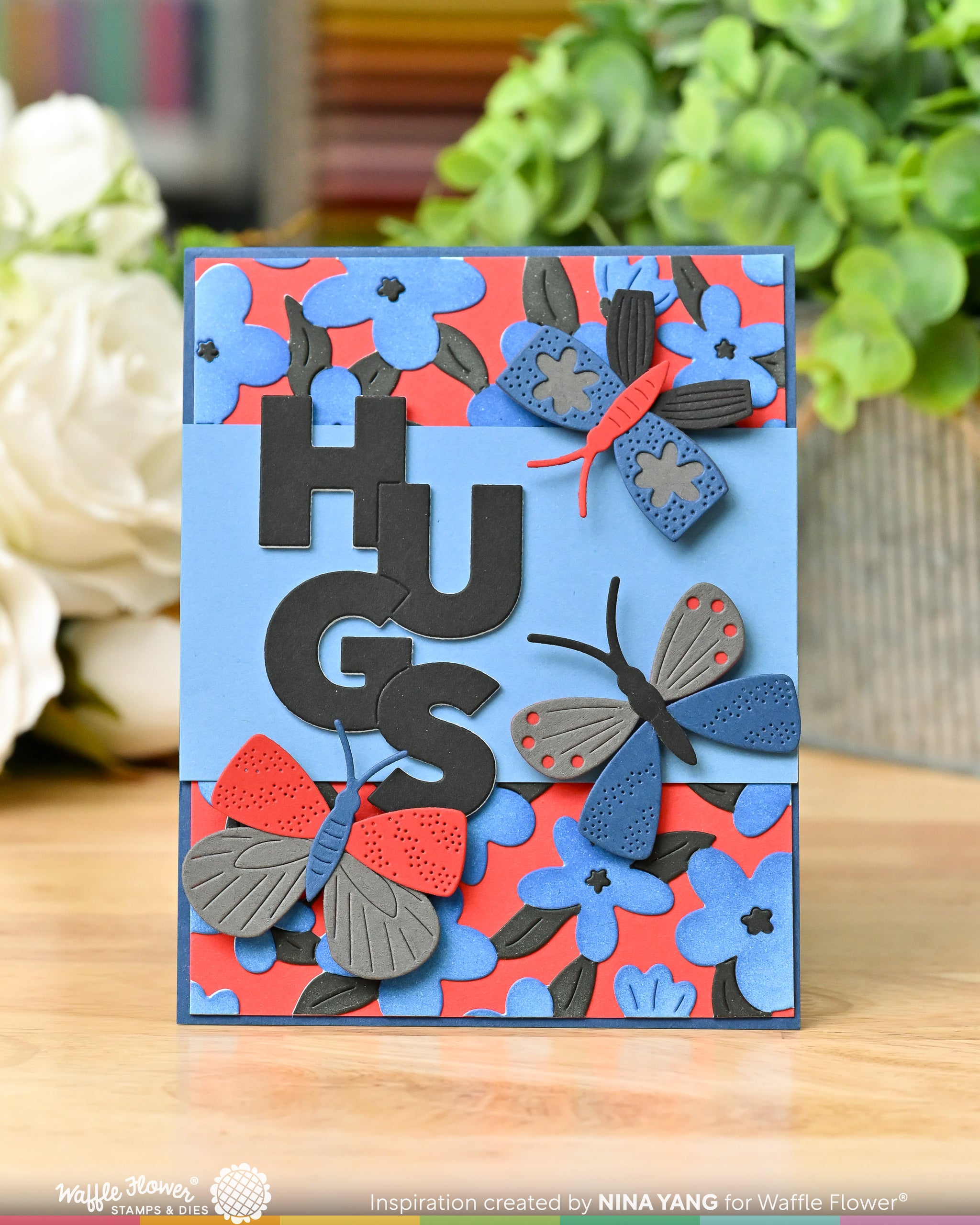 Overlapping Vertical Hugs Word Die – WaffleFlower.com