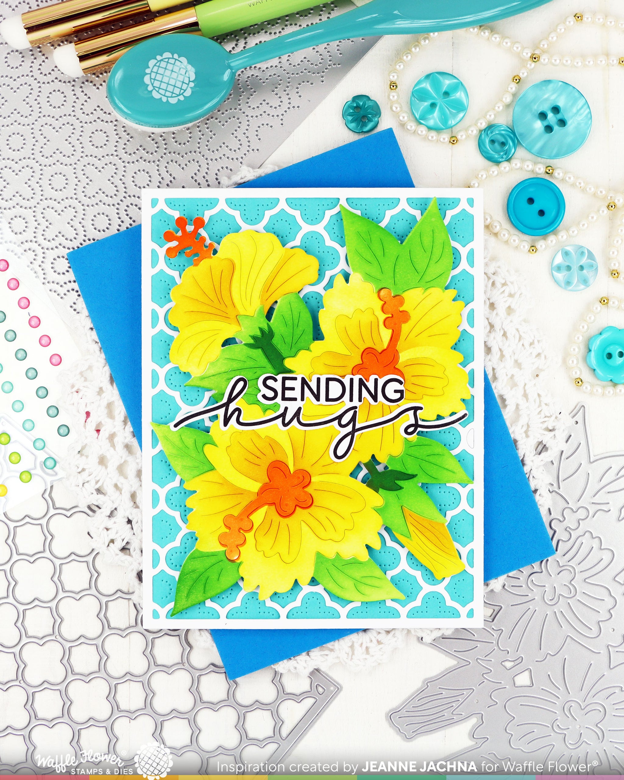 Hibiscus Cluster Die – WaffleFlower.com