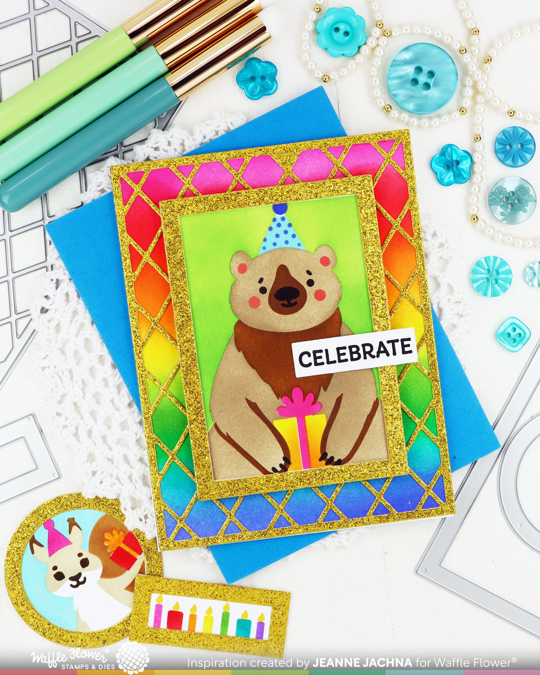 Nesting Postage Collage Blocks Die – WaffleFlower.com