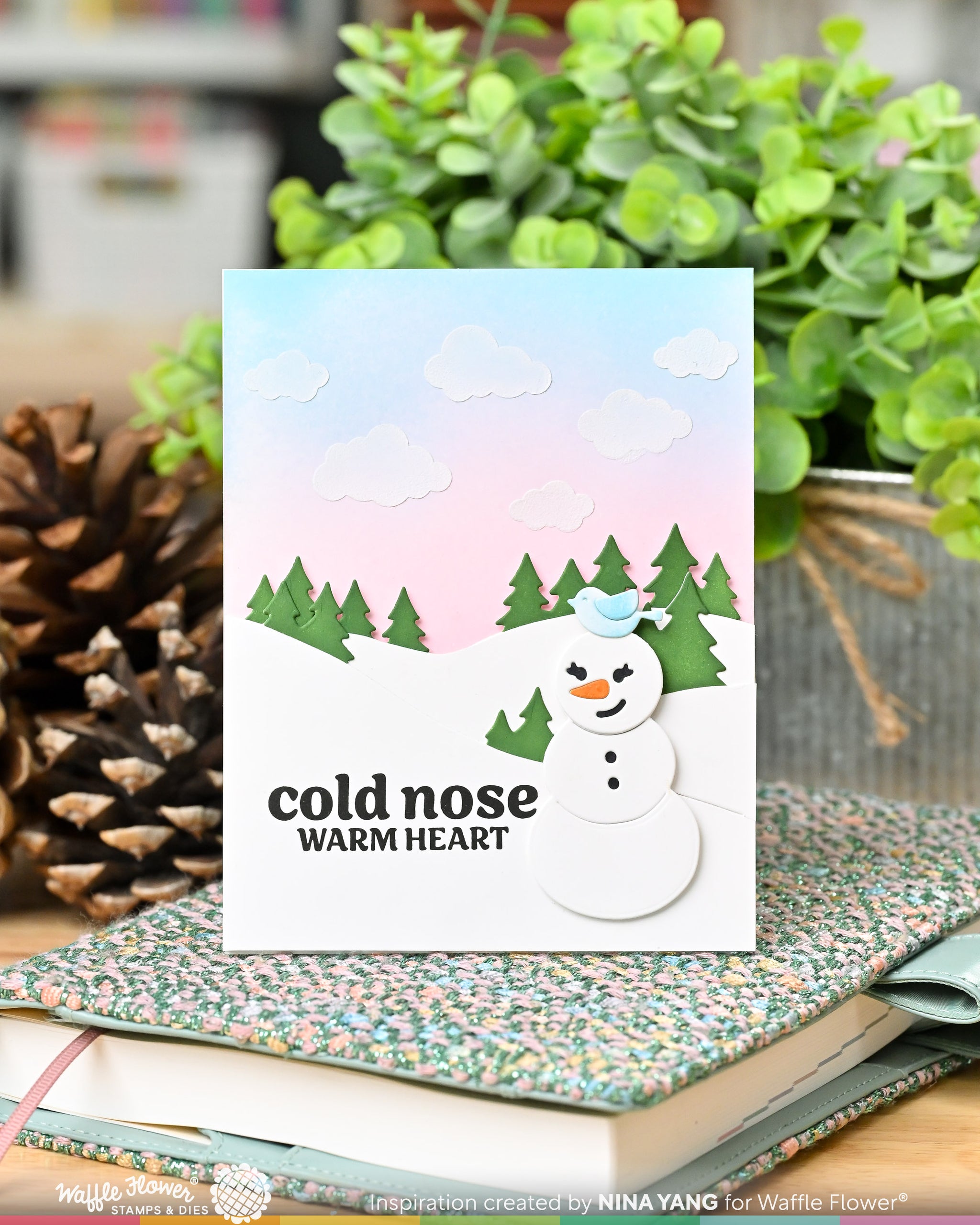 Snow Angel Sentiments Stamp Set – WaffleFlower.com