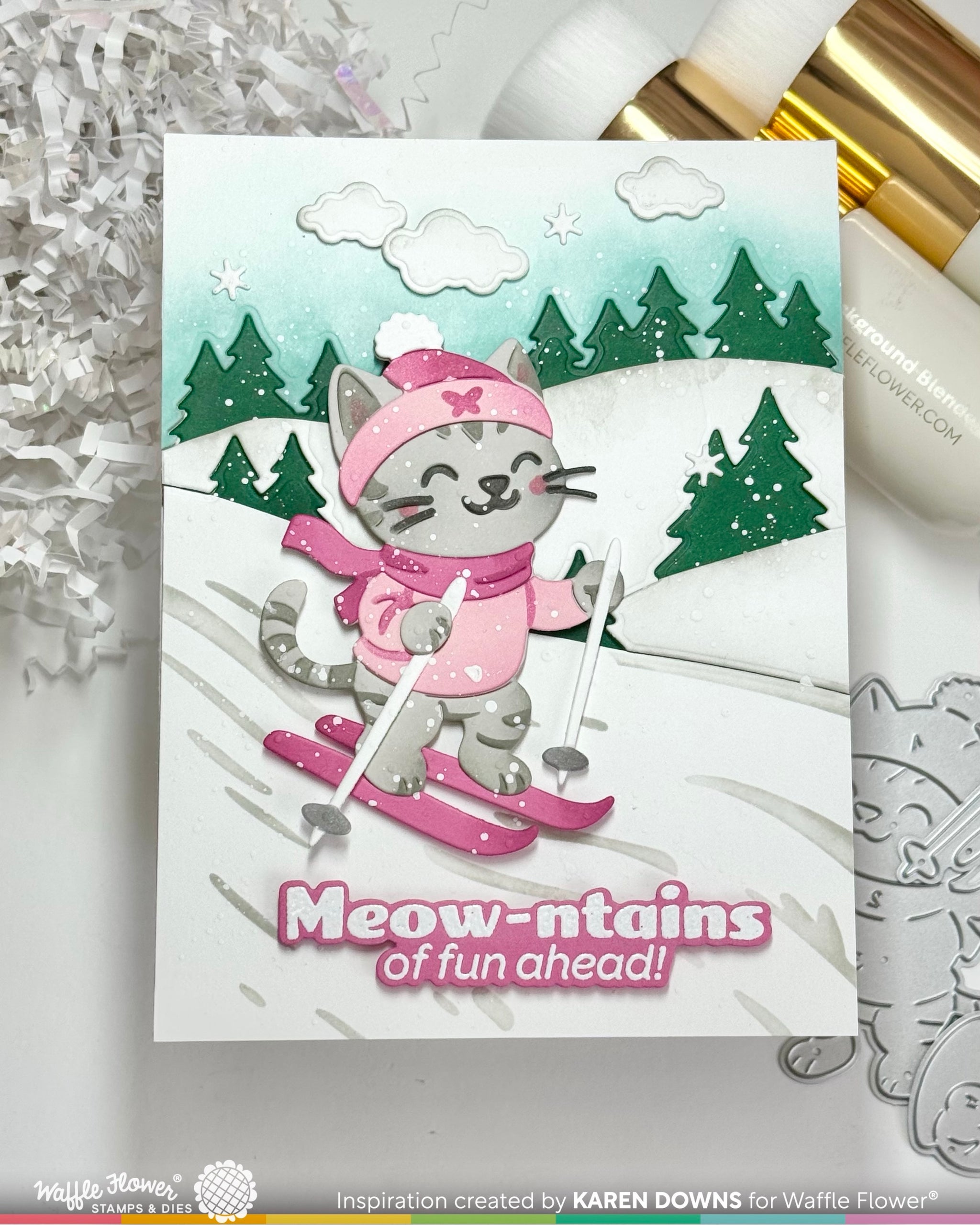 Cool Cat Die-n-stencil – WaffleFlower.com