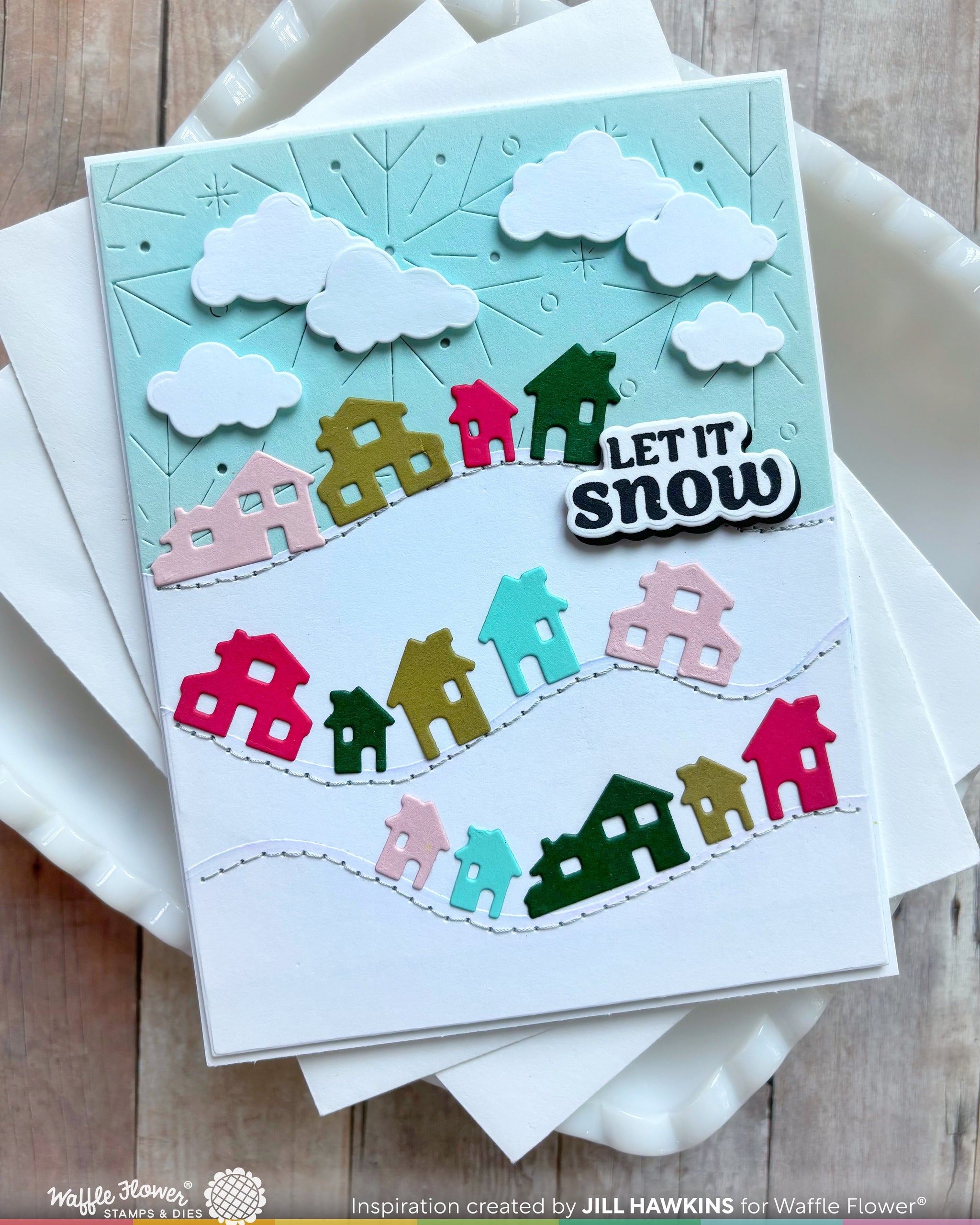 Snow Angel Sentiments Stamp Set – WaffleFlower.com
