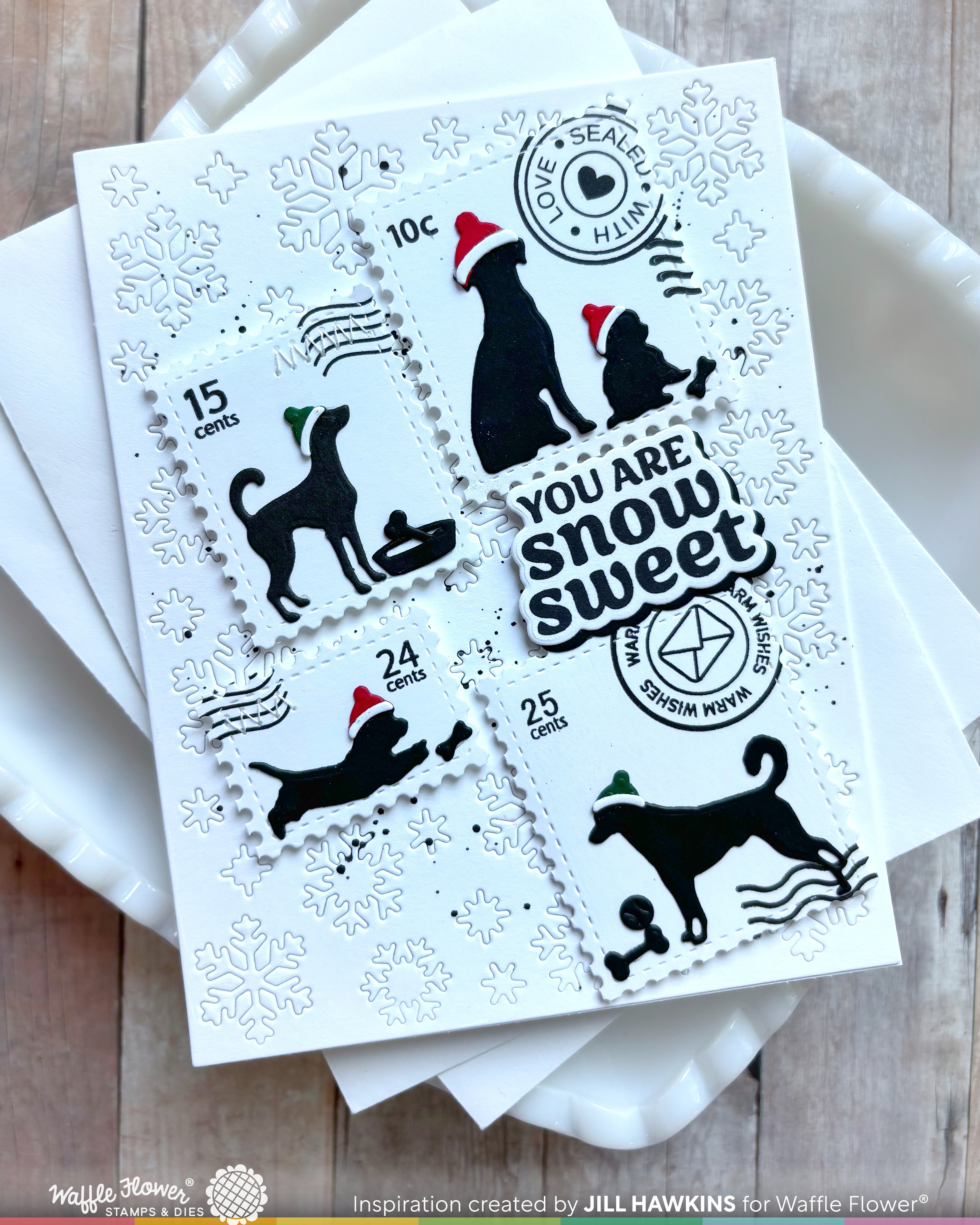 Snow Angel Sentiments Matching Die – WaffleFlower.com