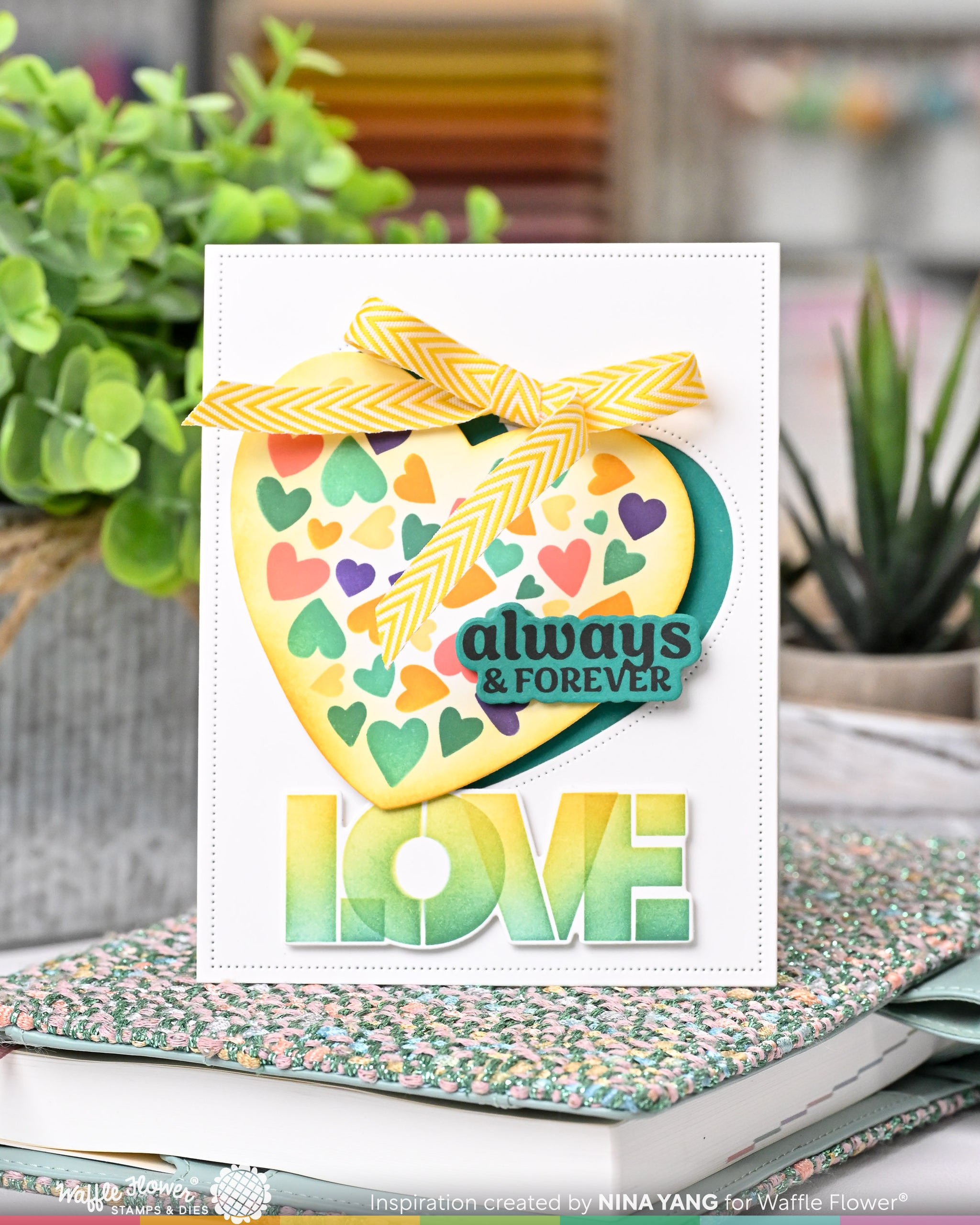 貴重品 清春 直筆サイン入りFOREVER LOVE Love You More Sentiments Stamp Set – WaffleFlower.com
