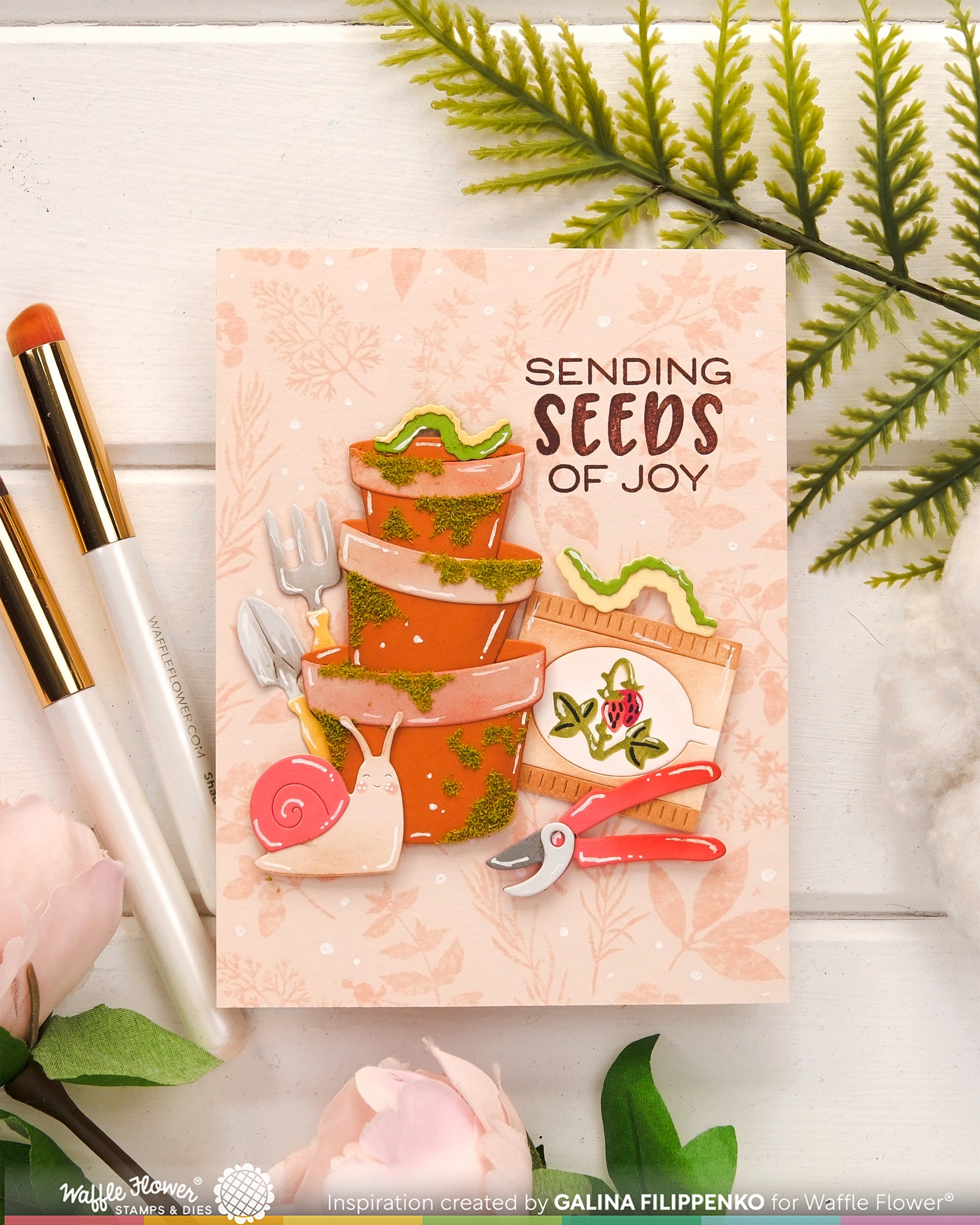 Green Thumb Sentiments Stamp Set – WaffleFlower.com