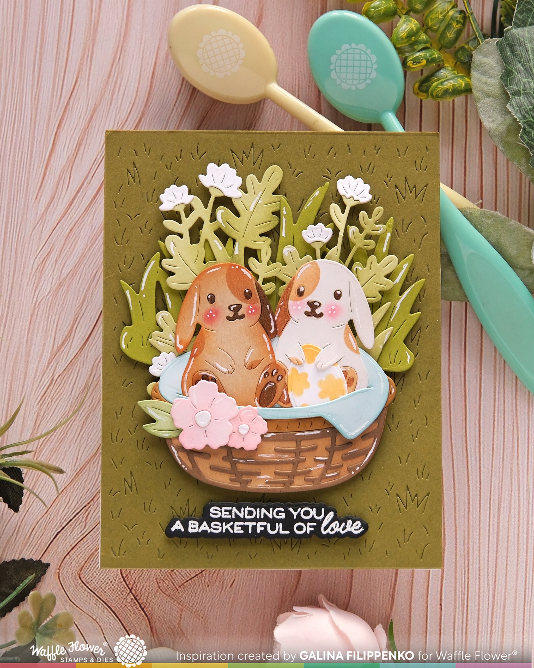 Basketful of Bunny Duo Die-n-stencil – WaffleFlower.com