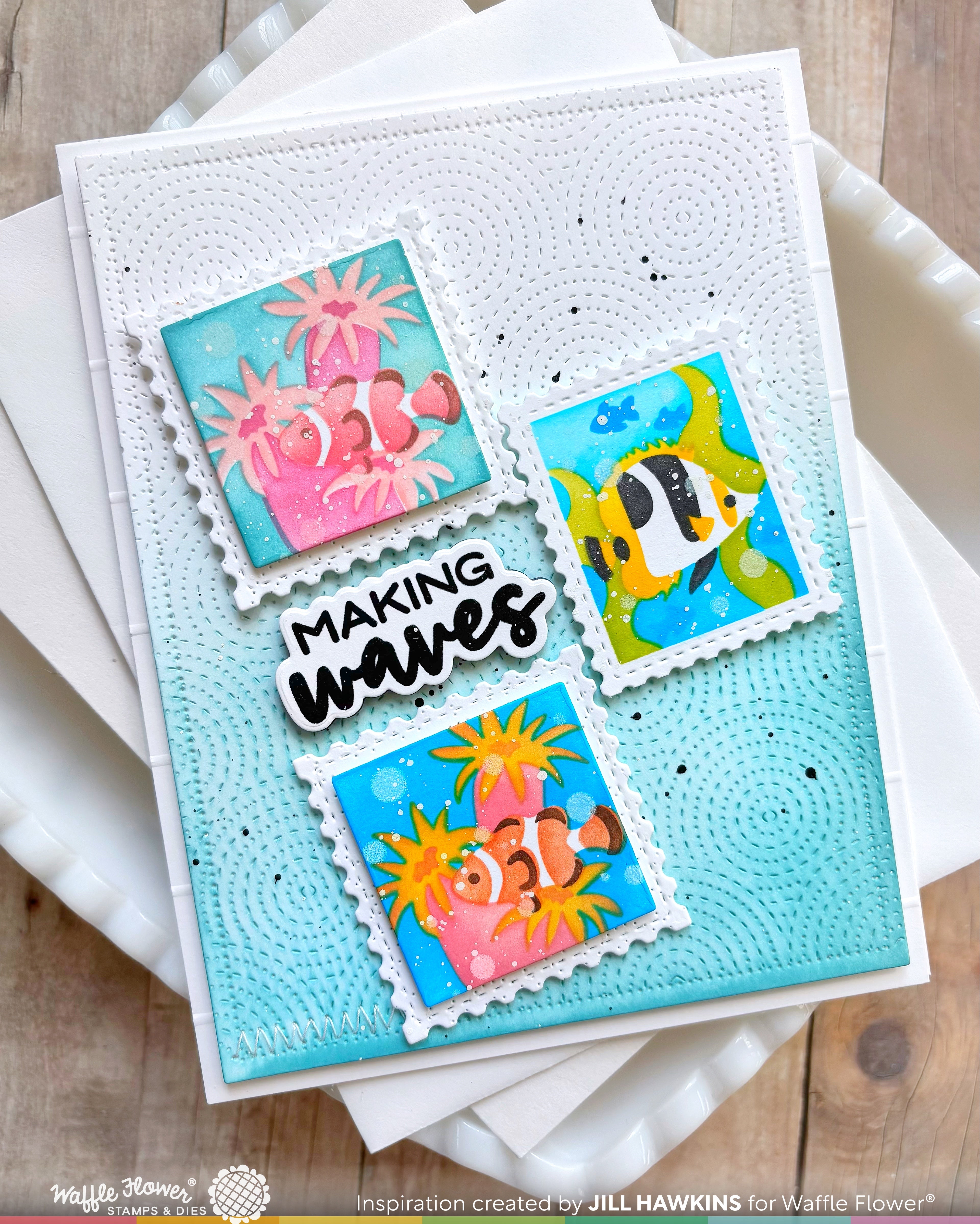 Bubbly Sentiments Matching Die – WaffleFlower.com