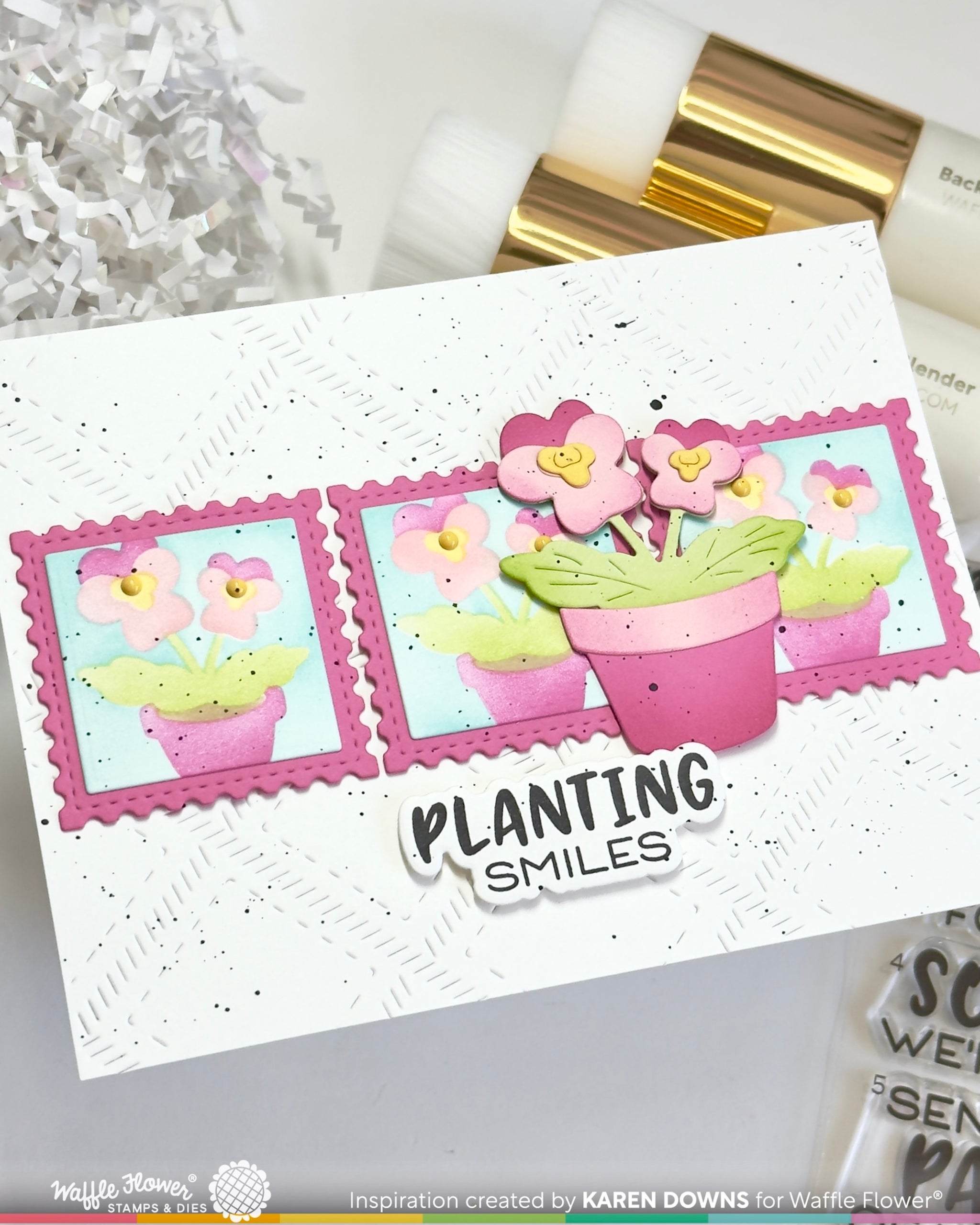 Green Thumb Sentiments Stamp Set – WaffleFlower.com