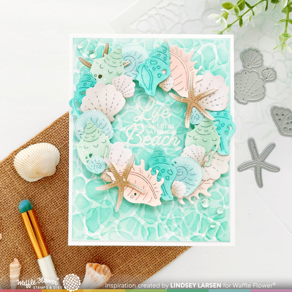Sea Foam Stencil WaffleFlower Com