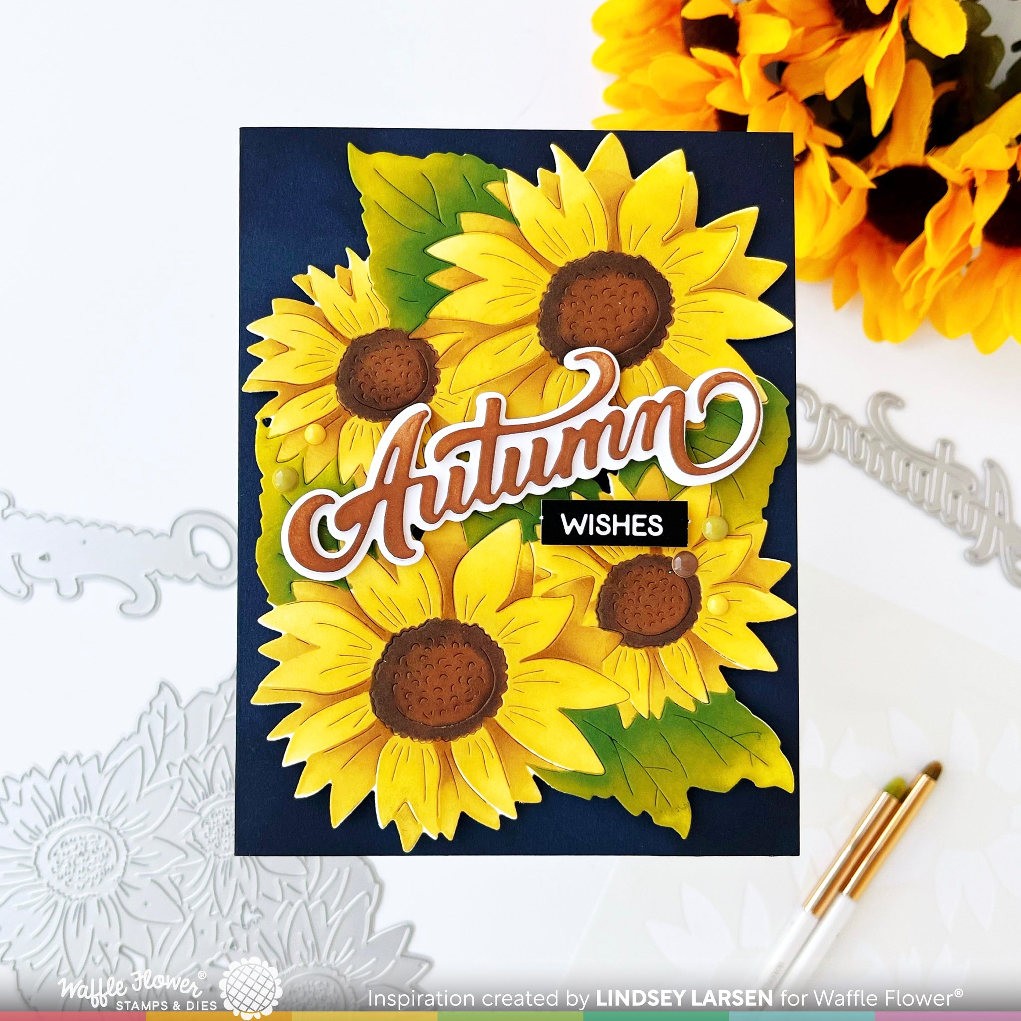Sunflowers007様御専用 Sunflower Cluster Stencil – WaffleFlower.com
